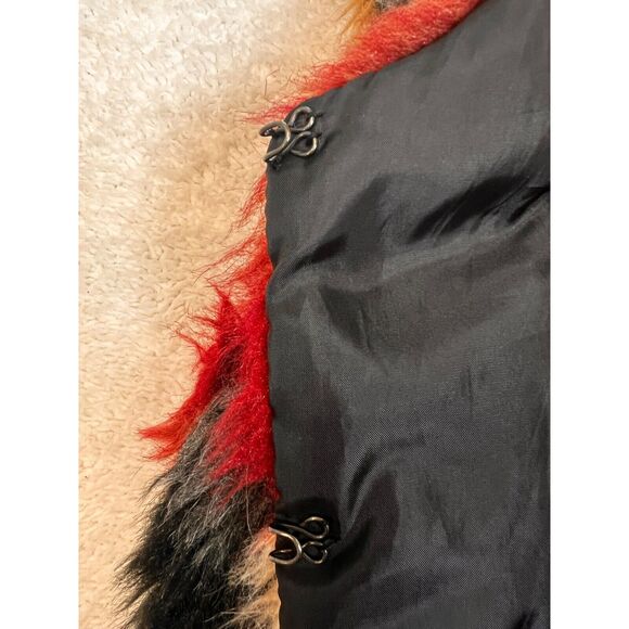 Womens Small Faux Fur Soho Vest Say What Colorful BoHo Vest - Picture 9 of 10